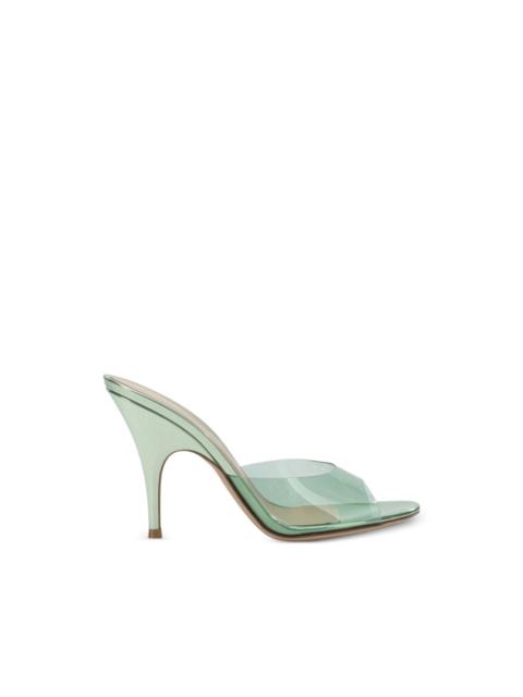 Gianvito Rossi transparent-strap metallic-finish sandals
