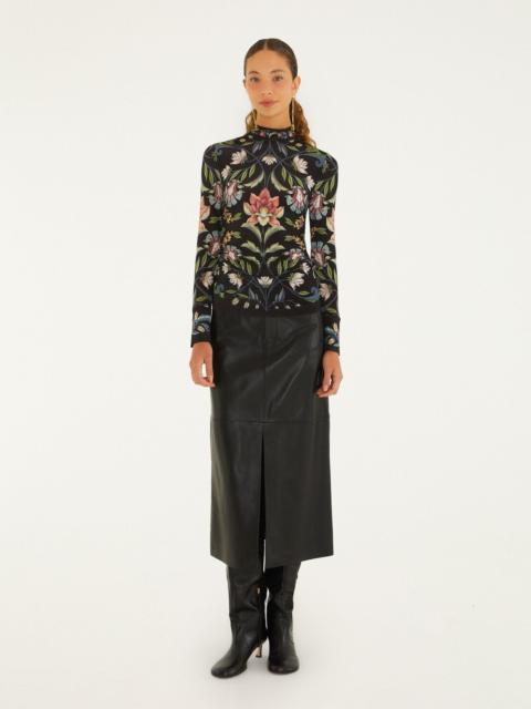 FARM RIO Natalia Long Sleeve Jersey Blouse