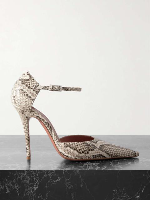 Barbara snake-print leather pumps