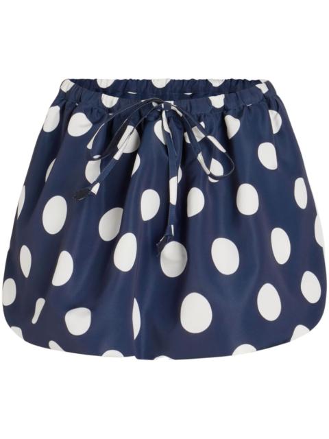 PATOU Puffy faille mini skirt