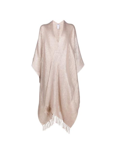 Brunello Cucinelli fringed long-lenght cape