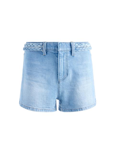 Alice + Olivia FRANCA BRAIDED WAIST BAND DENIM SHORT