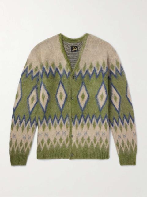 NEEDLES Intarsia Mohair-Blend Cardigan