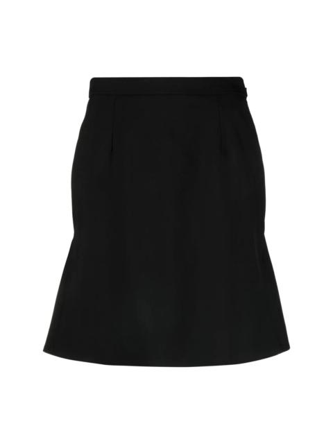 high-waisted ruffle-hem mini skirt