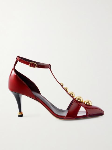 Chloé Cleiat Embellished Patent-leather Pumps