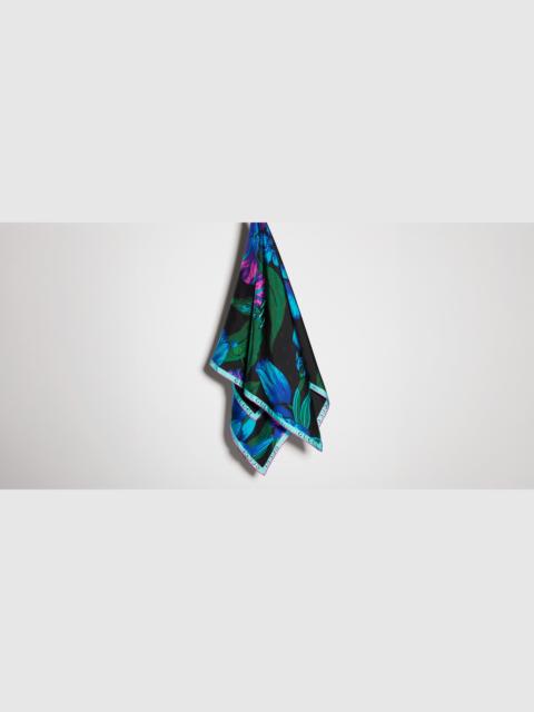GUCCI Gucci floral Double G silk twill carré