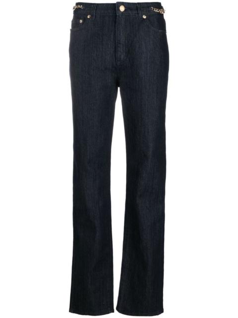MICHAEL KORS straight-leg chain-detail jeans
