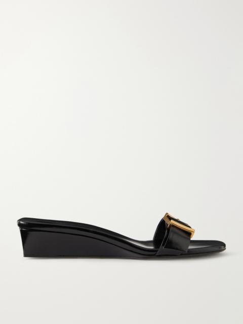 KHAITE Manhattan Buckled Leather Sandals