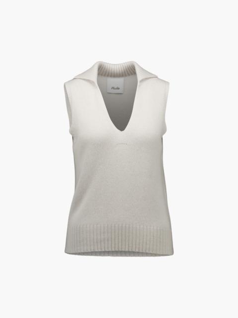 Allude POLONECK SLEEVELESS SWEATER