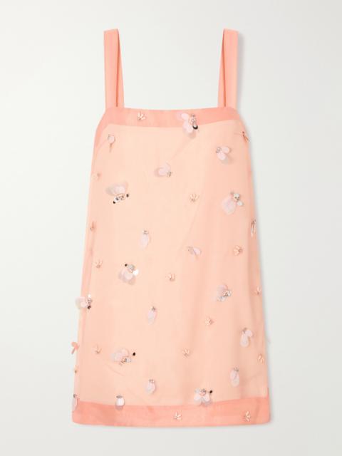 SIMKHAI Sumi Embellished Organza Mini Dress