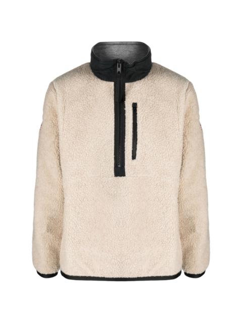 half-zip fleece sweatshirt