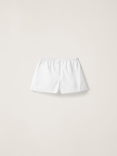 Embroidered poplin boxers