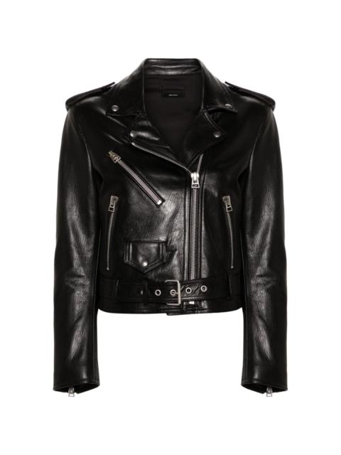 TOM FORD zip-up leather biker jacket