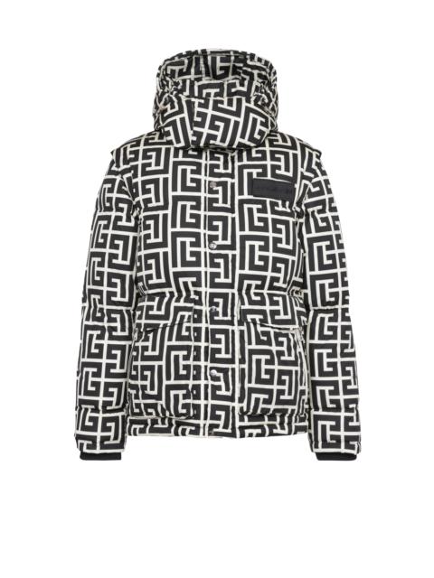 Balmain 2-In-1 nylon quilted jacket with maxi Balmain monogram