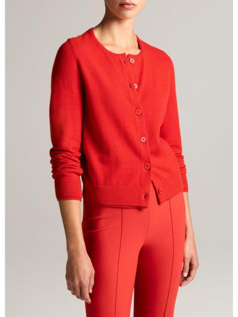 Vince Scallop-Trim Wool & Cashmere-Blend Cardigan