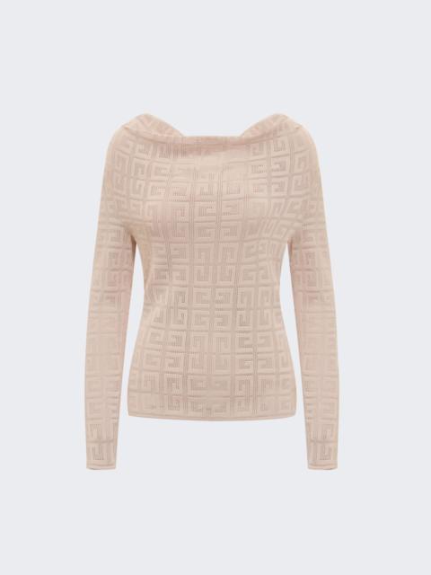 Givenchy 4g Draped Pullover Blush Pink