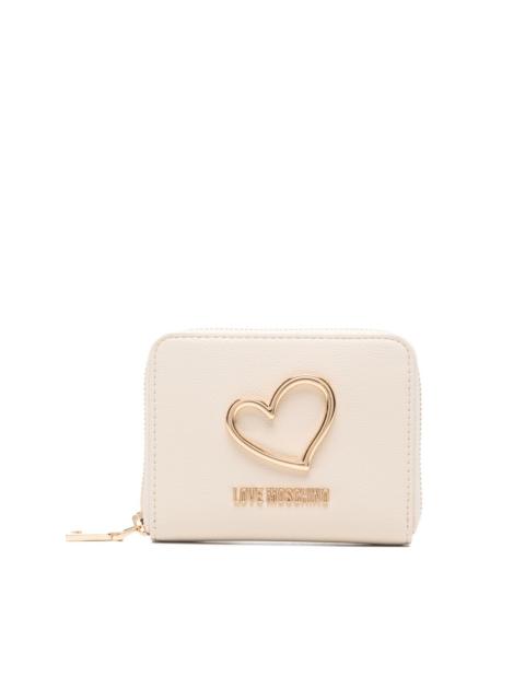 Moschino heart zip wallet