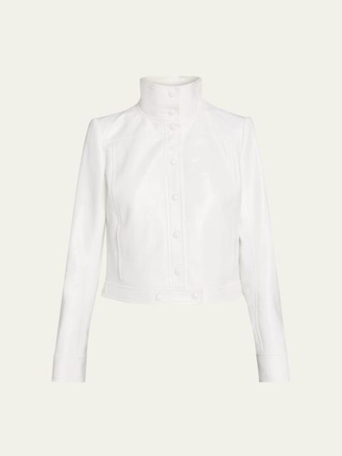 courrèges Textured Vinyl Crop Jacket