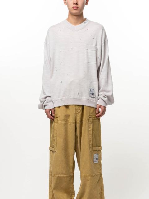 Maison MIHARAYASUHIRO Distressed Knit Sweater