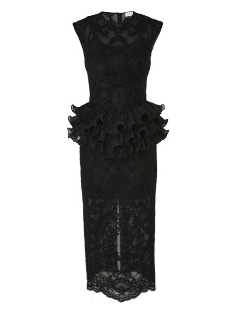 Zimmermann CRUSH LACE FRILL MIDI DRESS