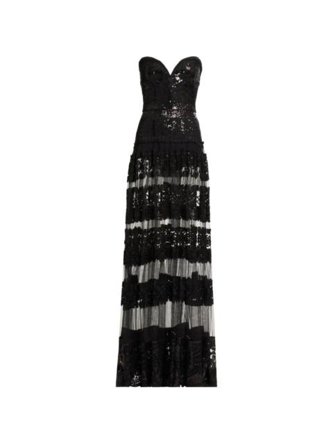 ELIE SAAB sequin-embellishment maxi dress