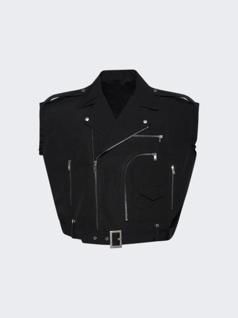 Rick Owens Cropped Jumbo Bauhaus Stooges Vest Black