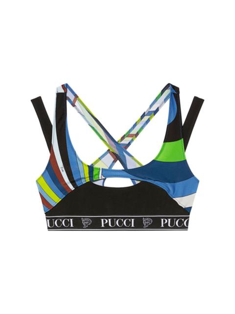 PUCCI Iride-print cut-out crop top