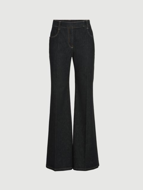 Brunello Cucinelli Comfort no-fade denim flared trousers with monili