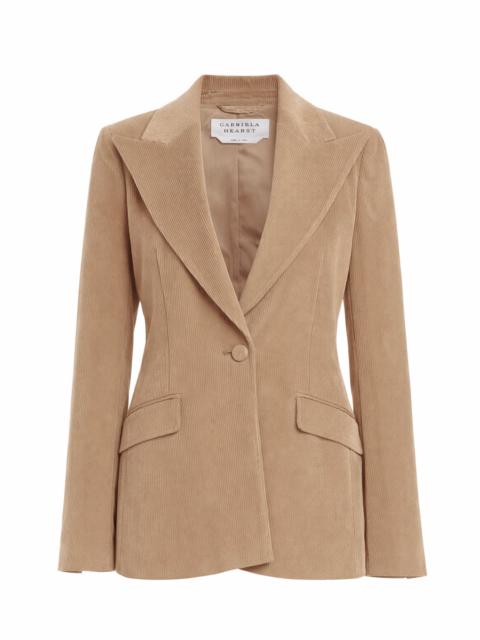 GABRIELA HEARST Leiva Blazer in Camel Cashmere Corduroy