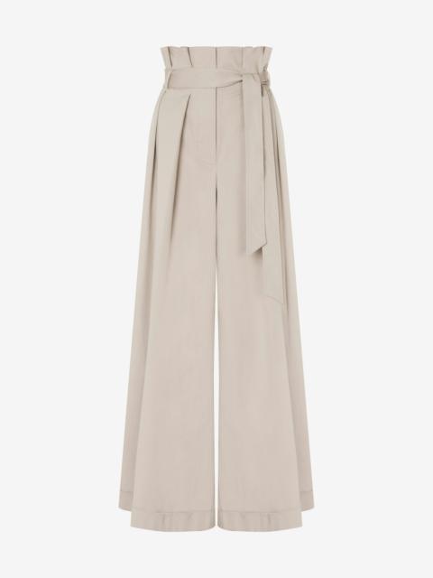 Moschino COTTON CANVAS OVERSIZED TROUSERS
