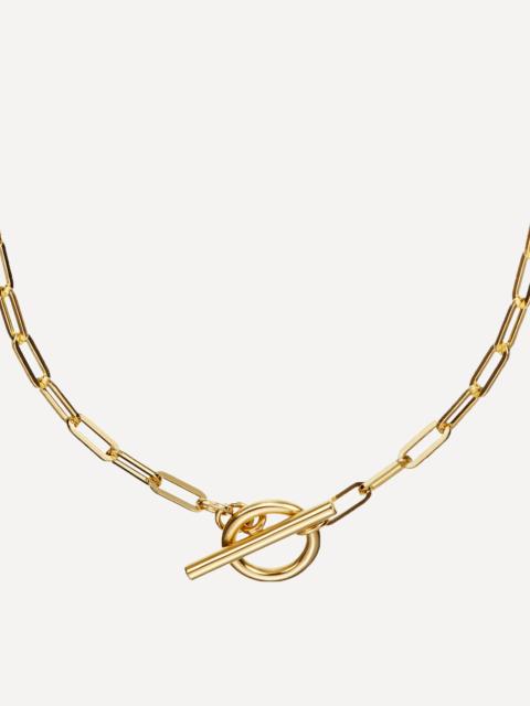 Otiumberg 14ct Gold Plated Vermeil Silver Love Link Chain Necklace