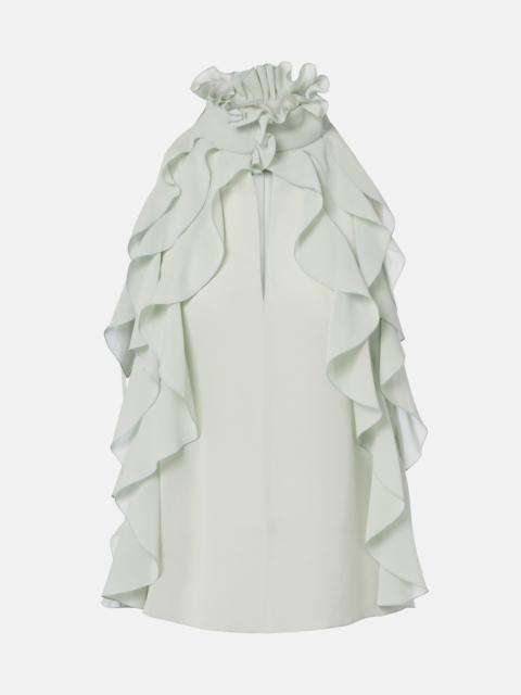 Alexander McQueen Ruffled silk chiffon top