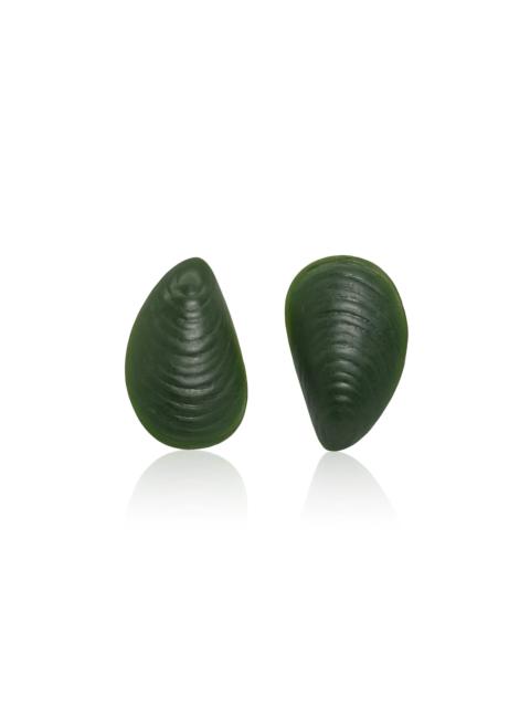 Johanna Ortiz Self Exploration Shell Earrings green