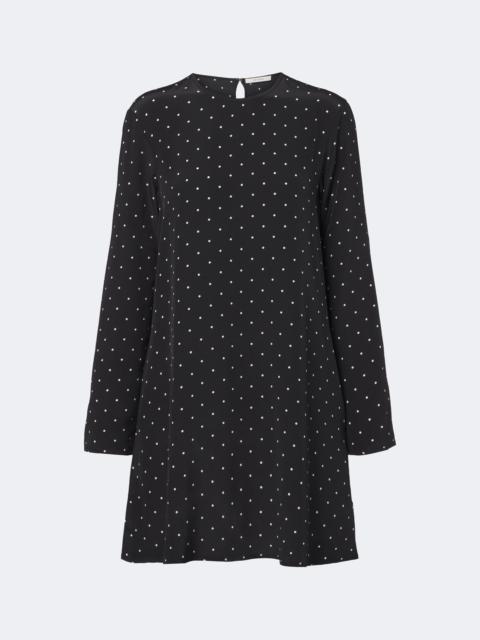 ASCENO Larissa polka-dot silk minidress