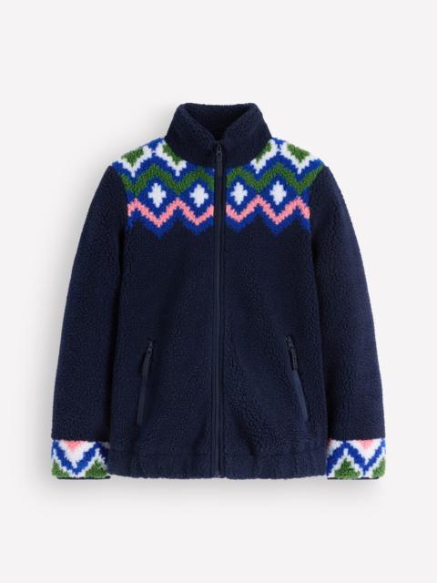 BODEN Alnwick Borg Jacket-French Navy, Geo Dream