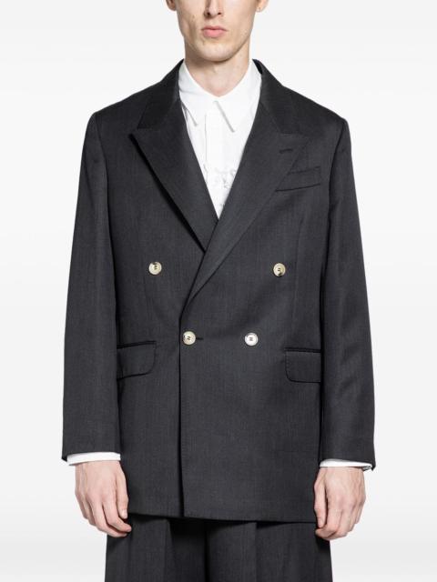 Simone Rocha daisy-embroidered double-breasted blazer