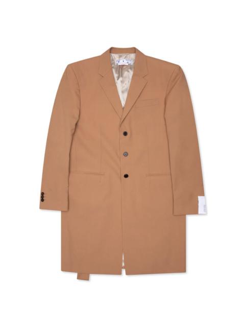 OFF-WHITE C/O VIRGIL ABLOH RELAXED LONG JACKET - CAMEL/NO COLOR