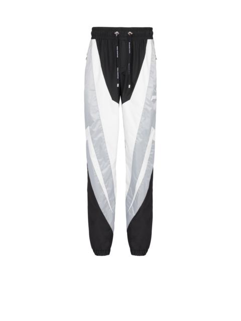 Balmain logo nylon trousers