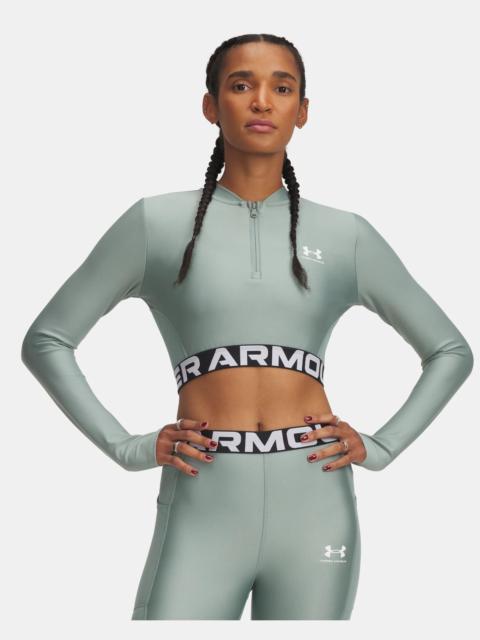 Women's HeatGear® Rib ¼ Zip Long Sleeve