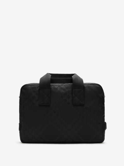 Check Jacquard Briefcase