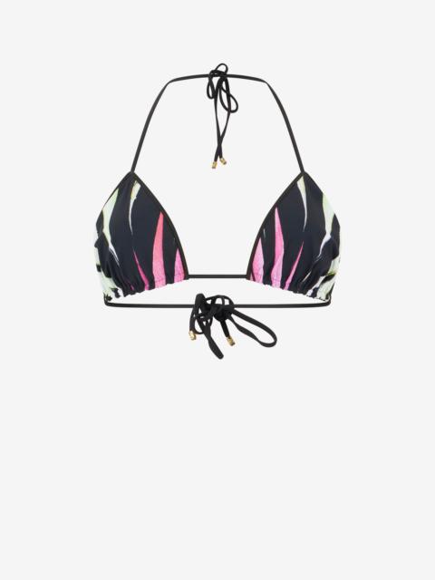 Roberto Cavalli Ray Of Paradise Print Triangle Bikini Top
