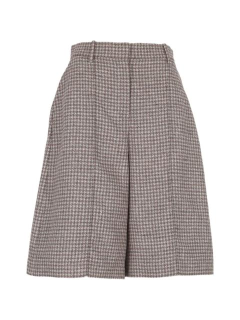 AGNONA houndstooth-pattern wide-leg shorts