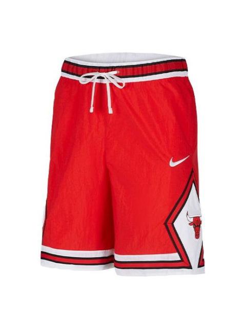 Nike Nike Chicago Bulls Courtside Heritage NBA Casual Sports Logo Printing Basketball Shorts Red CV5597-6