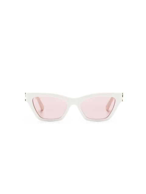 Cartier logo-plaque cat-eye frame sunglasses