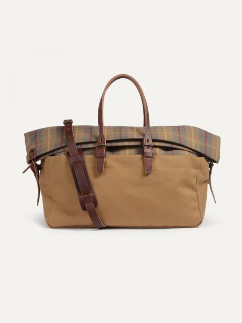 Bleu de Chauffe CABINE TRAVEL BAG - CAMEL CHECK