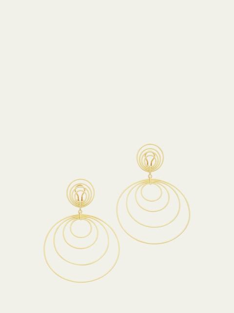 Buccellati Waikiki 18K Yellow Gold Circle Drop Earrings