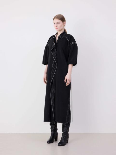 Lemaire EMBROIDERED ASYMETRICAL SHIRT DRESS
