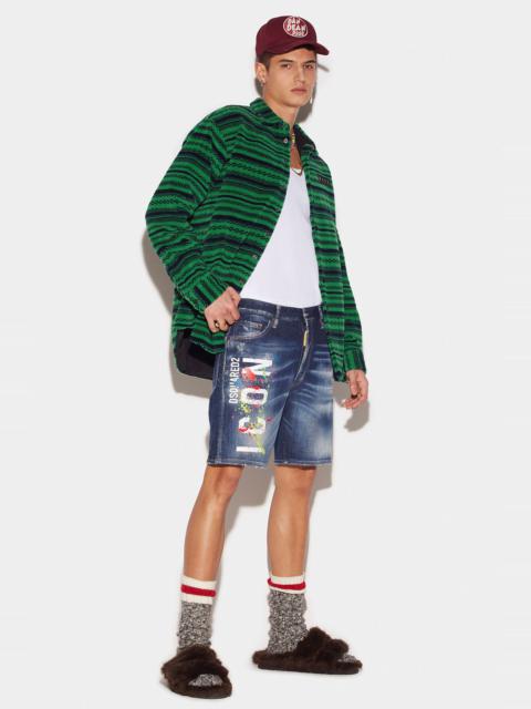 DSQUARED2 SPLATTER MARINE SHORTS