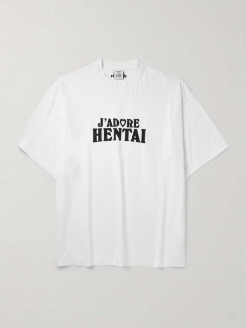 VETEMENTS Printed Cotton-Jersey T-Shirt