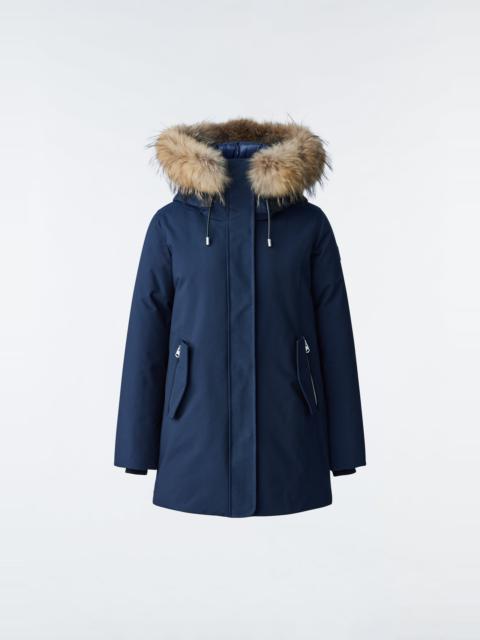 MACKAGE KINSLEE 2-in-1 oversized down parka with bib and natural fur